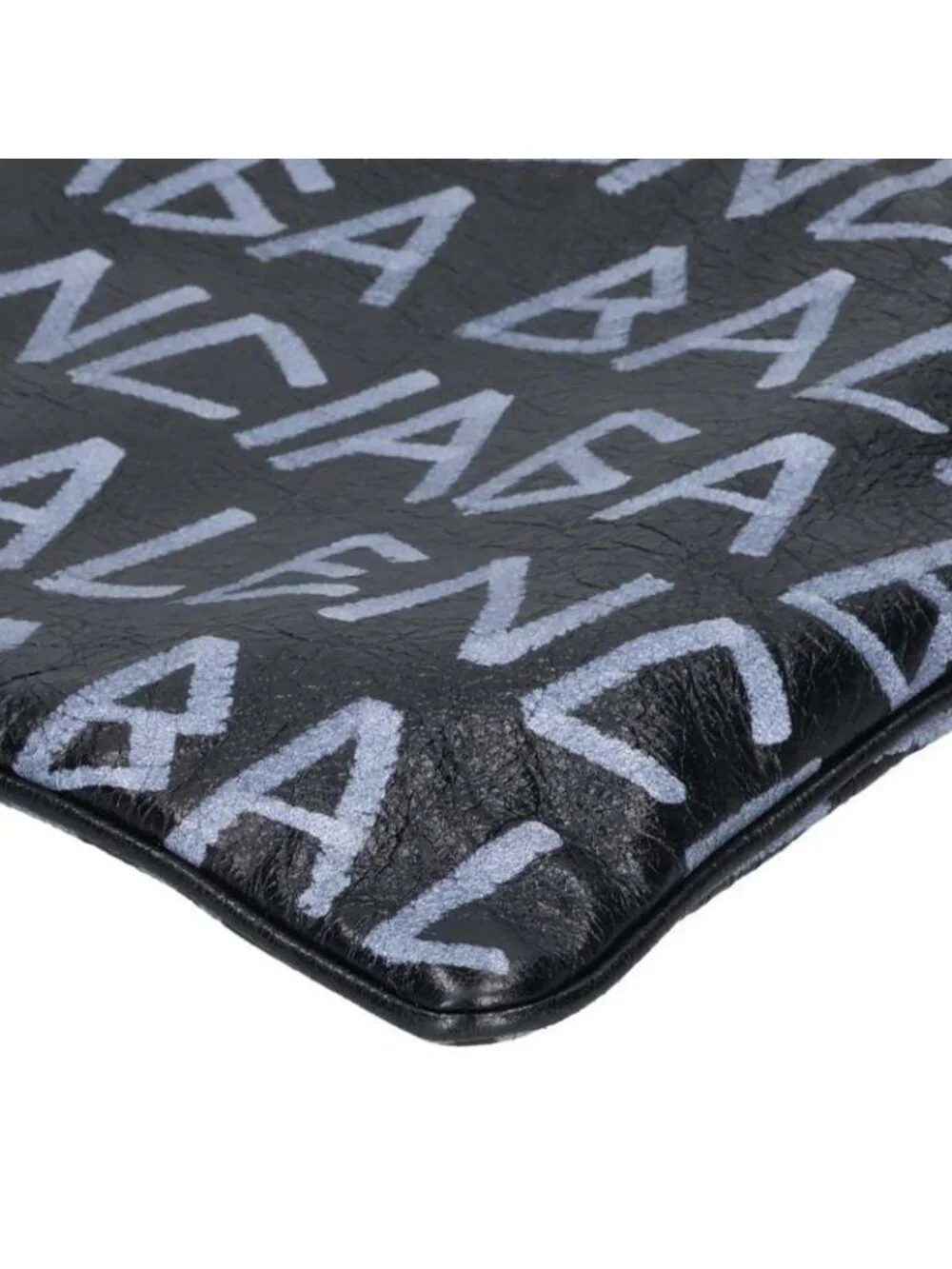 Balenciaga Carry Clip Graphic Logo Print Clutch